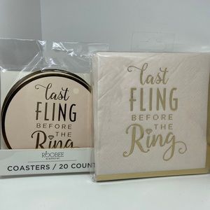 New 60 piece RooBee 💍party set (40 napkins & 20 coaster )